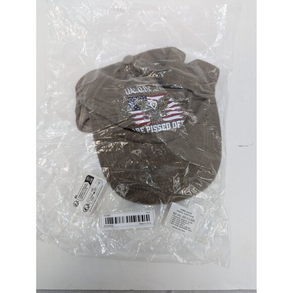We The People Are Pissed Off Men Brown Adjustable Strap Back Cap Hat - Picture 1 of 6